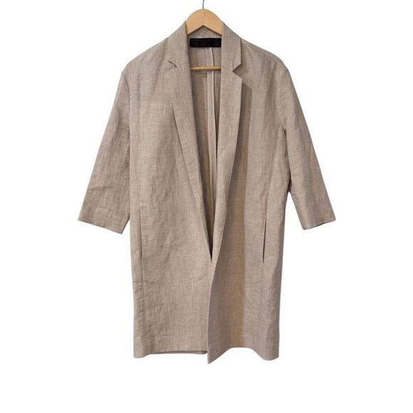 Jenni Kayne Womens Linen Trench Coat Small Missing Belt - Picture 1 of 11